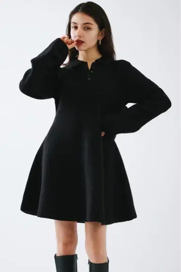 더 토 랭스 플레어 원피스 원피스 블랙