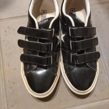 단종 레어 CONVERSE 원스타 블랙 벨크로 스니커즈 가죽