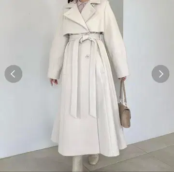 2WAY 컬러 레이디 코트 아이보리