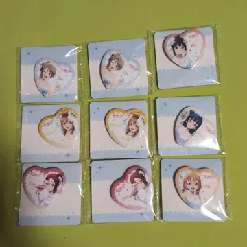 모리 판타지 한정판 러브 라이브 선샤인 하트형 캔뱃지 6종 9개