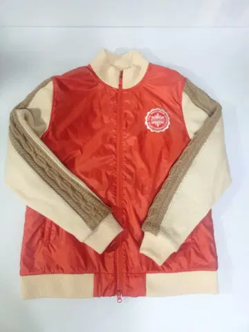 오렌지 베이지 지퍼 자켓 L