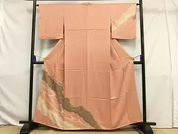 기모노 호몬기 시보리 자수 카스미소우카몬 금채 순수 실크 일품