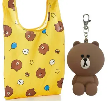 LINE friends 에코백 브라운 초코