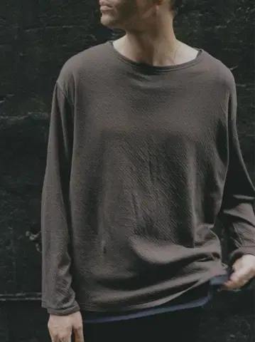 LIDNM C/CA GAUZE L/S DEEP MOCHA