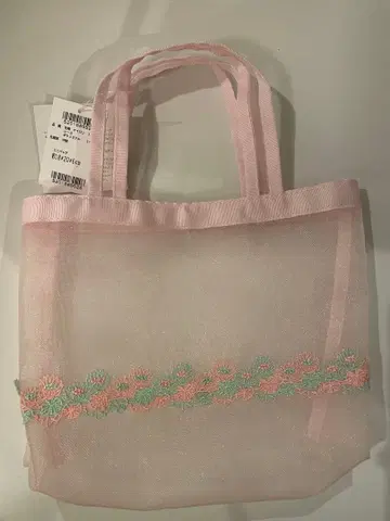 5종 세트 킨자와 레이스 핑크 메쉬 토트 미니백, 파우치