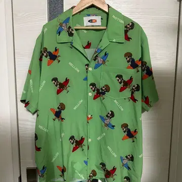 MELLOW 서핑 캐릭터 반팔 셔츠