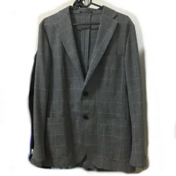 GREEN LABEL RELAXING 그레이 체크 자켓