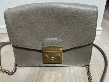 FURLA 그레이지 가죽 숄더백 메트로폴리스