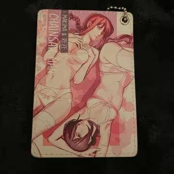 레어 체인소 맨 마키마 & 레제 가죽 패스 케이스 원작 그림