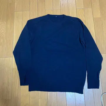 무인양품 네이비 XL 울 알파카 스웨터