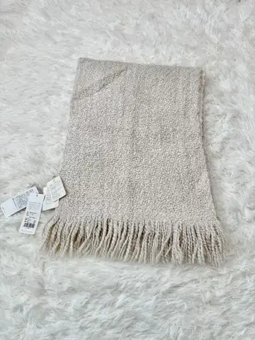 새상품 PRISTINE 알파카 울 머플러 오가닉 코튼