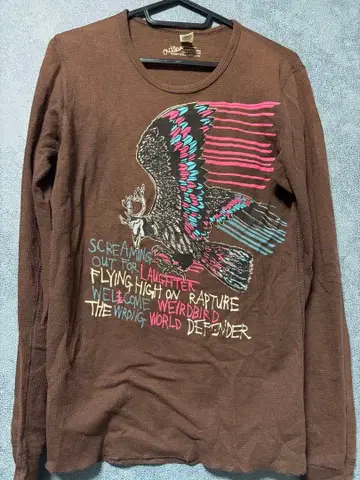 서멀 긴팔 T셔츠 브라운 미국제 코튼