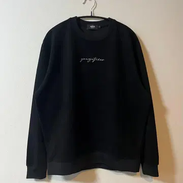 AZUL by MOUSSY 블랙 맨투맨 벨로아 M