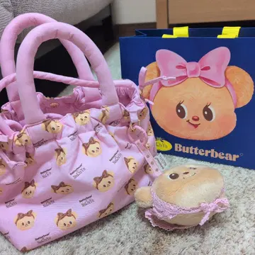 나라야 버터 베어 콜라보 백 참 세트 새상품급