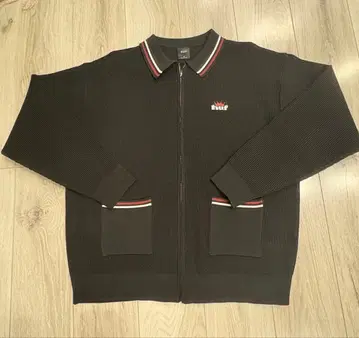 HUF 블랙 집업 가디건 M 사이즈