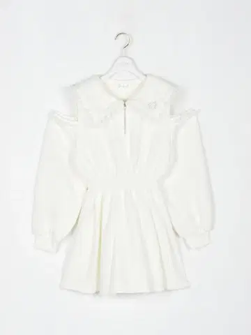 evelyn 레이스 플리츠 맨투맨 원피스