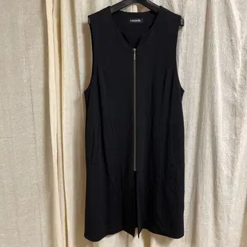 KANSai BIS 블랙 슬리브리스 베스트 L