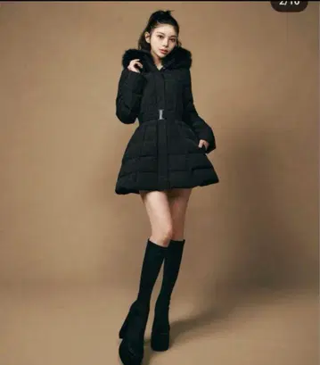 Darich 다리치 레이디 미디 다운 코트 BLK S 사이즈