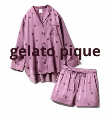 젤라또피케 하트 새틴 셔츠 & 숏팬츠