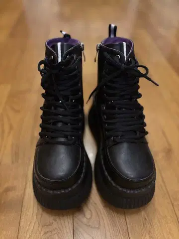 [ 2회 사용 ] YOSUKE 요스케 통굽 레이스업 부츠