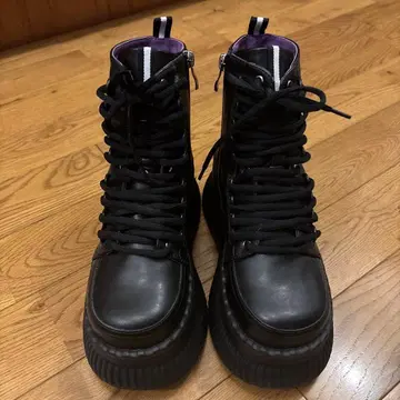 [ 2회 사용 ] YOSUKE 요스케 통굽 레이스업 부츠