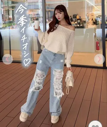 셰리미 레이스 크러쉬 데님