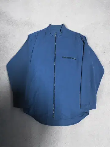 BEAMS 블루 집업 셔츠