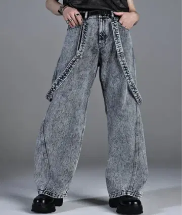 [ ADRER ] 3D 서스펜더 데님 블루 아들러 빈티지