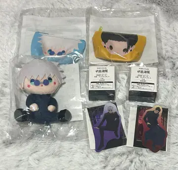 주술회전 세가 럭키 쿠지 반지 목걸이 씰 고죠 사토루 게토 스구루 7점