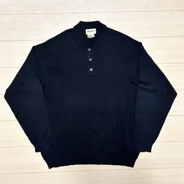 90~00's Eddie Bauer 니트 피케 셔츠 블랙