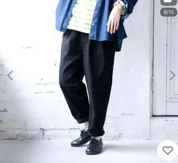 서울베리 보통 팬츠 블랙 M 사이즈