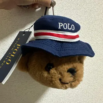 Polo 폴로 골프 카라비너 부착 볼 파우치 봉제 인형 키링 네이비