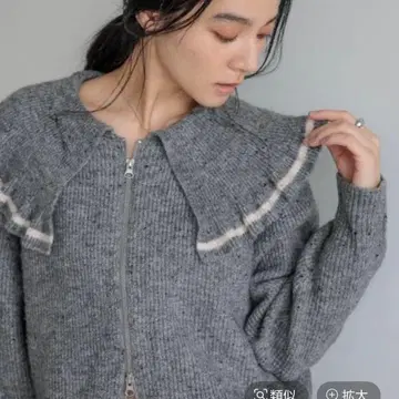 LOWRYSFARM 프릴 ZIP 가디건