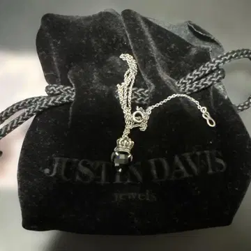 Justin Davis LUV&HATE 러브&헤이트 하트 목걸이 오닉스