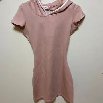 다리치 미니 원피스 후드 리본