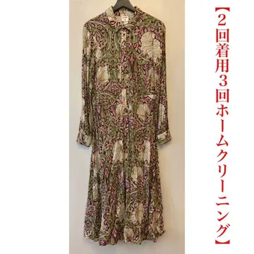 새상품급 H&M 윌리엄 모리스 꽃무늬 셔츠 원피스 사이즈 38