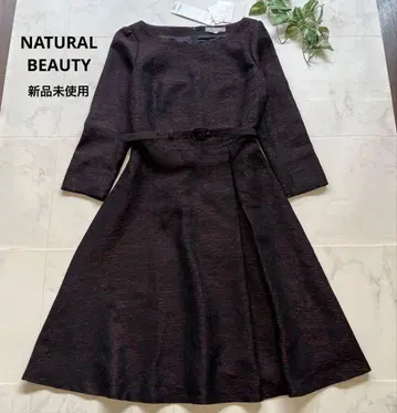 미사용 새상품 택 포함 NATURAL BEAUTY 라메벨트 원피스 38