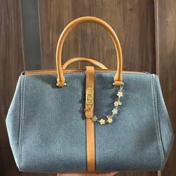 사만다 타바사 데님 토트백