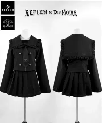 정품 REFLEM x DimMoire 로고 자수 세일러 셋업 블랙