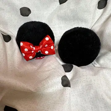 미니 봉제 인형 귀 헤어핀