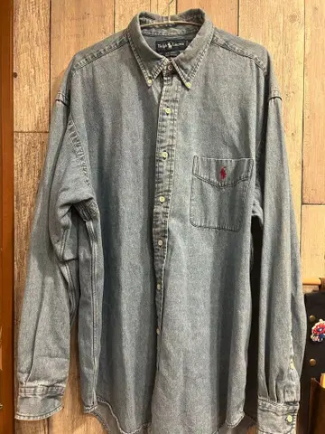 랄프 로렌 데님 버튼 다운 셔츠 BIG SHIRT L
