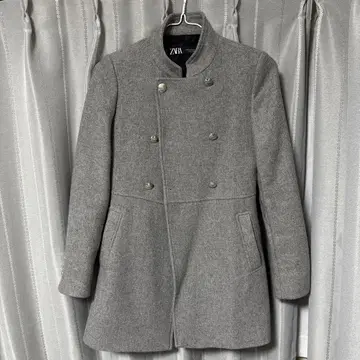 이번 달 한정판 판매 ZARA 그레이 더블 브레스트 숏코트