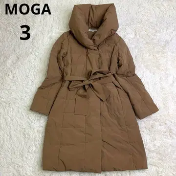 MOGA 모가 다운 코트 숄카라 여배우 옷깃 자켓 벨트
