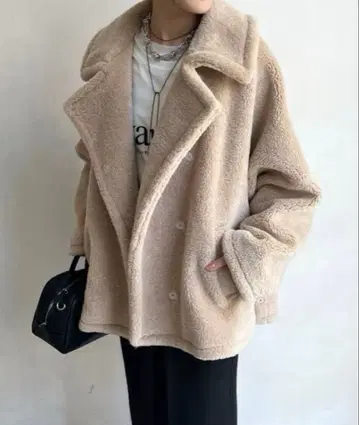 DOUDOU 보아 코트 베이지