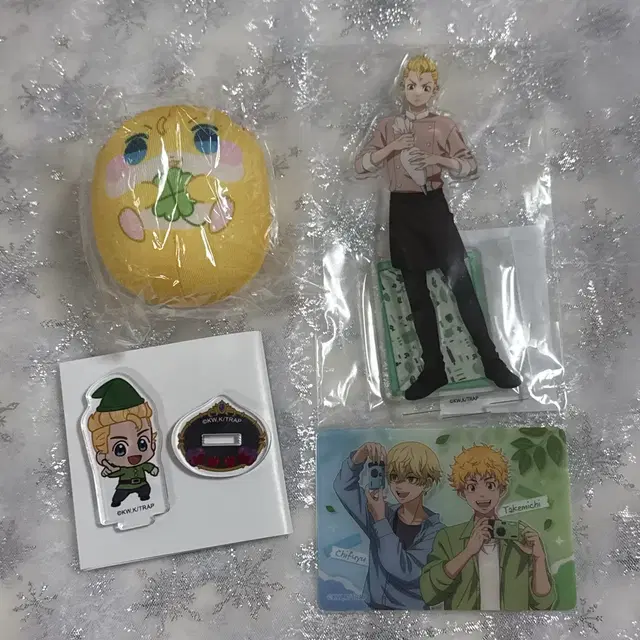 일괄 덤) 도쿄리벤저스 타케미치 카페 아크릴스탠드 햄스터 만쥬 누이 세트