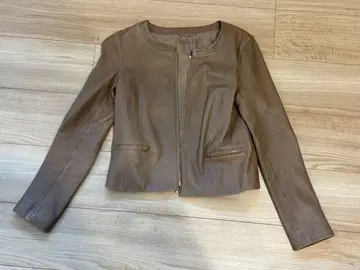 브라운 가죽 자켓