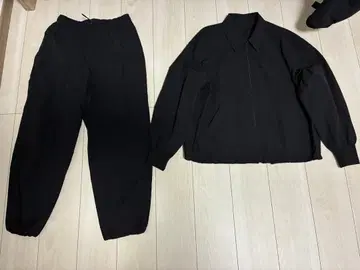 훼미리마트 나일론 셋업 블랙 브라운 세트