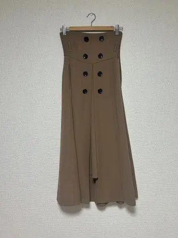 HARE 브라운 플레어 스커트 하이웨스트