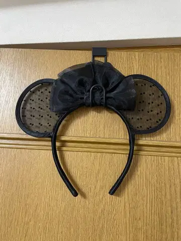 디즈니 미니 마우스 블랙 레이스 머리띠