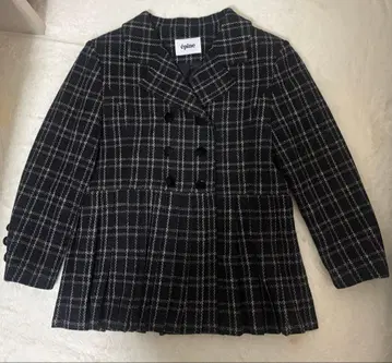 epine 체크 무늬 더블 브레스트 자켓